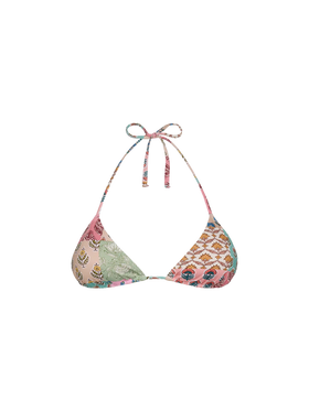 Leah triangle top swimsuit with floral patch print - MC2 Saint Barth