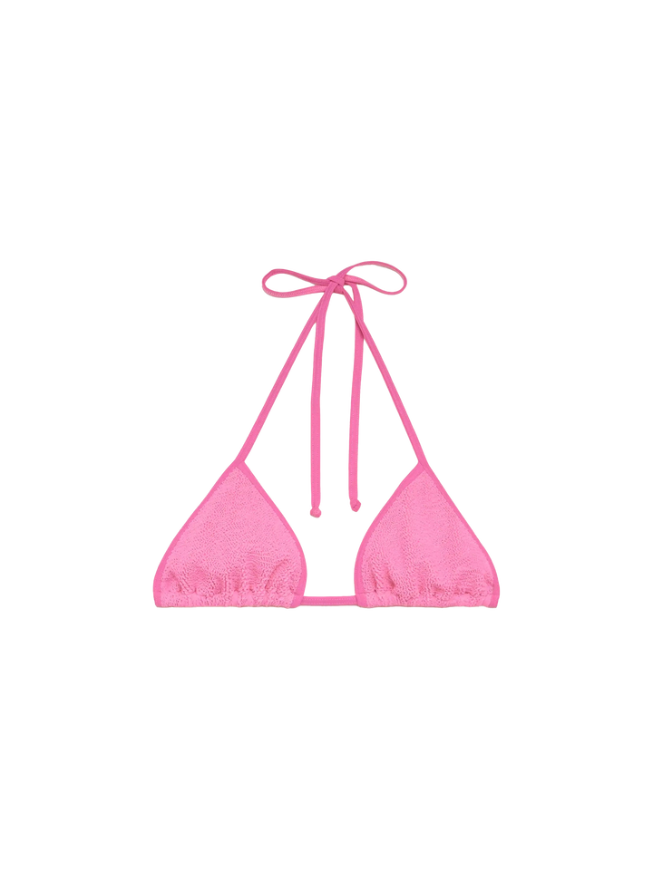 Leah – Rosa Crinkle-Triangel-Top