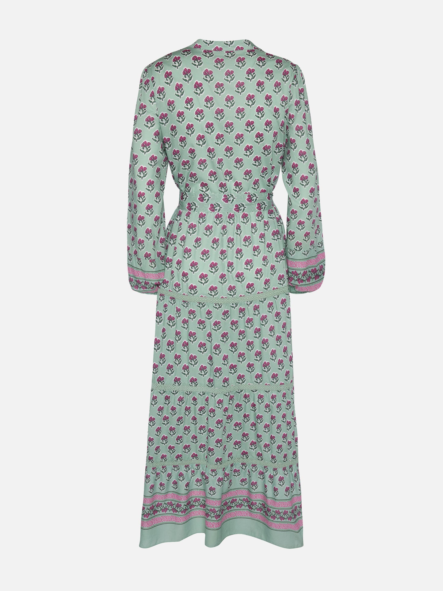 Leyde Baumwoll-Maxikleid mit Blumendruck