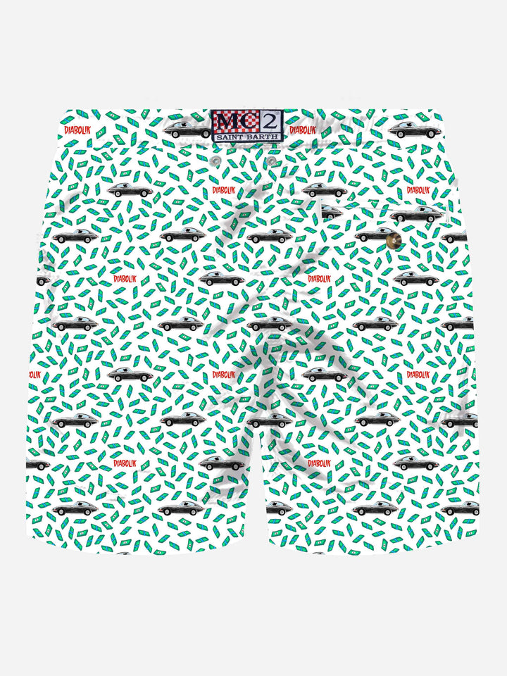 Costume mare Lighting in tessuto leggero con stampa Diabolik | DIABOLIK SPECIAL EDITION