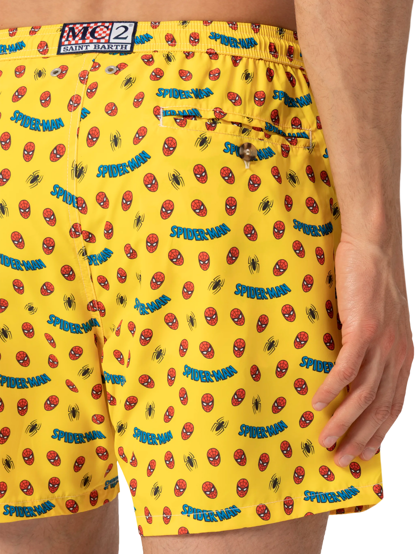 Lightweight fabric swim shorts Lighting with Spiderman print | MARVEL SPECIAL EDITION - MC2 Saint Barth