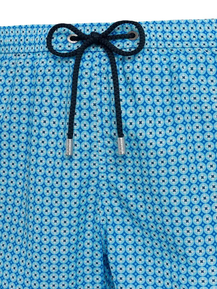 Lightweight fabric swim shorts Lighting with sporty geometric print - MC2 Saint Barth