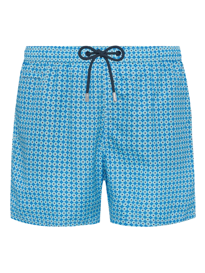Lightweight fabric swim shorts Lighting with sporty geometric print - MC2 Saint Barth