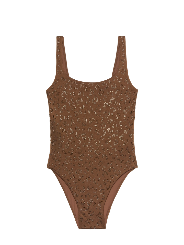 Lora costume intero con decorazione in strass