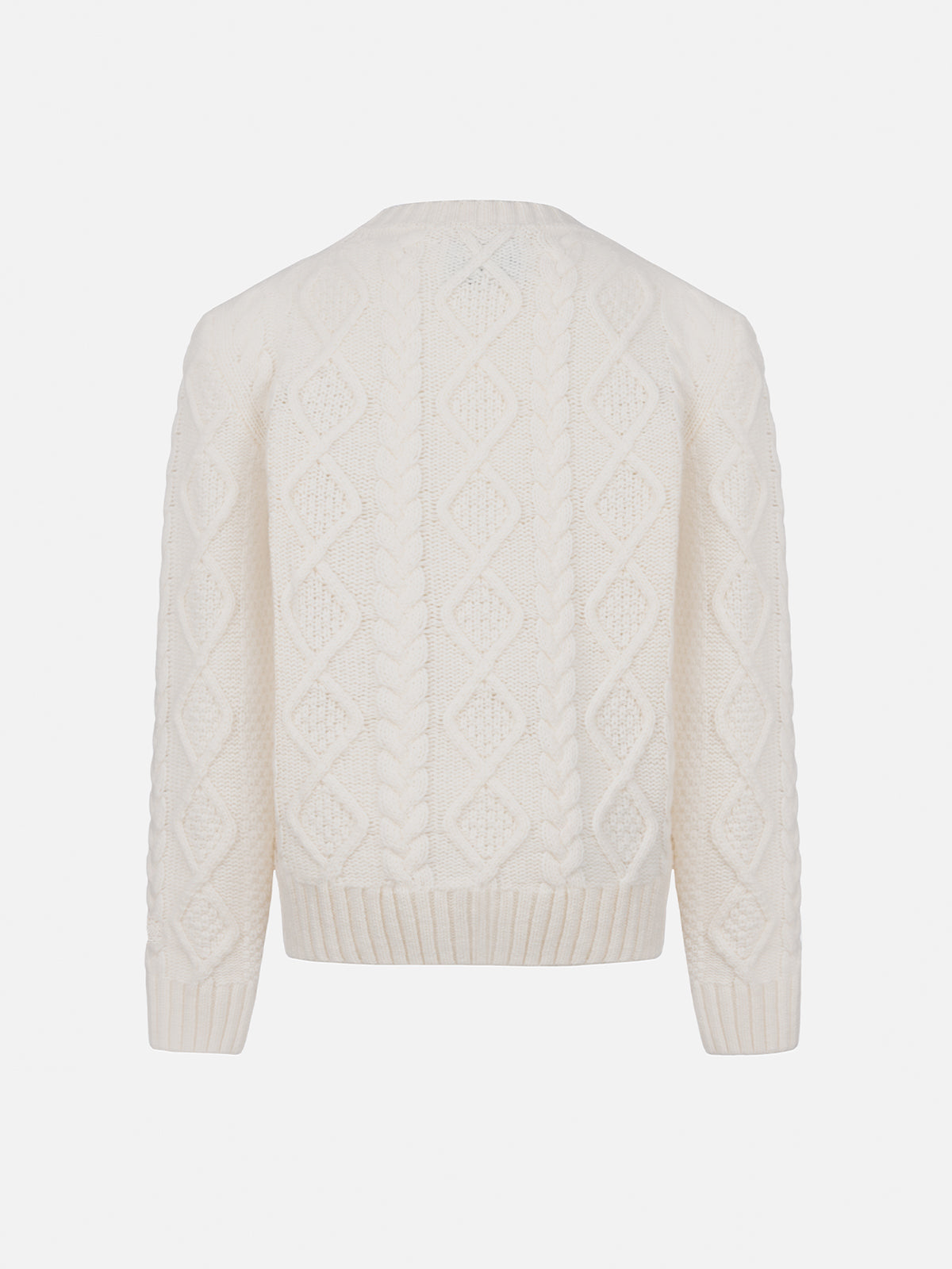 Girl cable knit sweater Malmo with Cortina embroidery - MC2 Saint Barth
