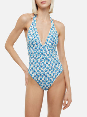 Marylin one-piece swimsuit with floral print - MC2 Saint Barth