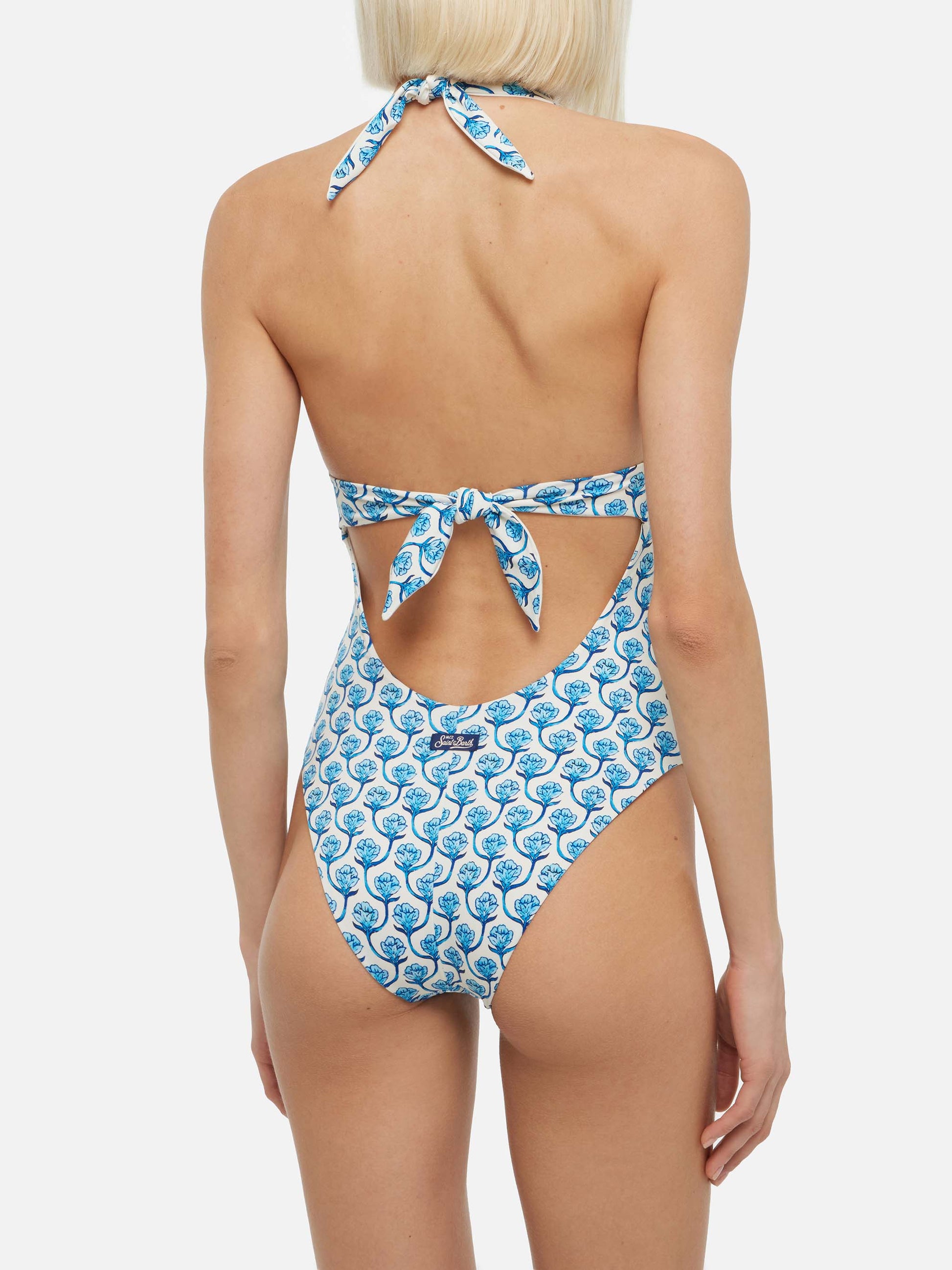 Marylin one-piece swimsuit with floral print - MC2 Saint Barth