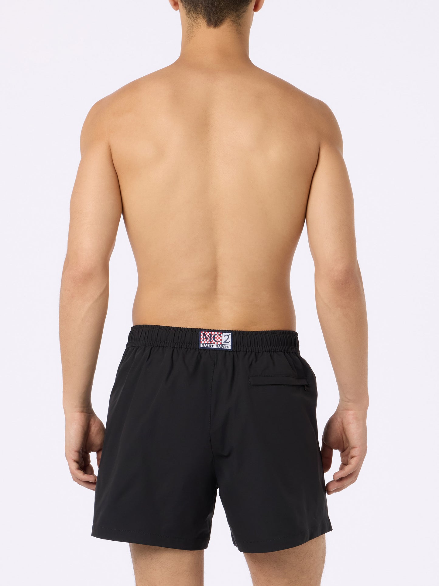 Man short-length black swim shorts Master - MC2 Saint Barth