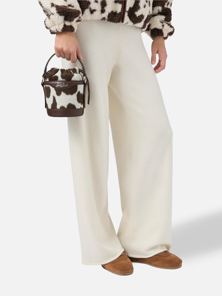 Borsa a secchiello Mila Tweed in misto lana tweed muccato