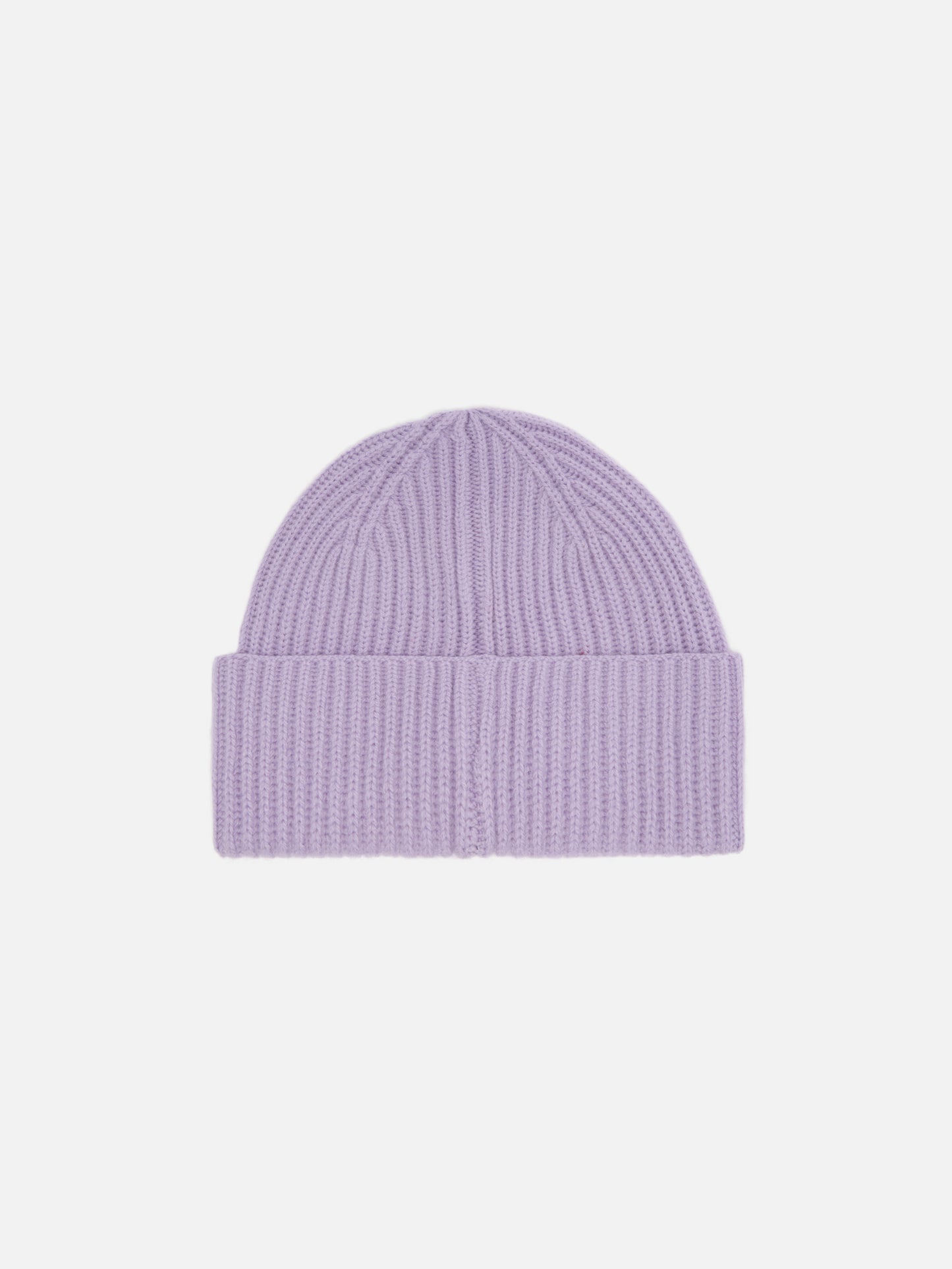 Moss Beanie in lilac ribbed knit with St. Barth embroidery