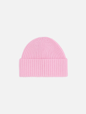 Moss Jr Beanie in pink 100% WOOL with St. Barth embroidery
