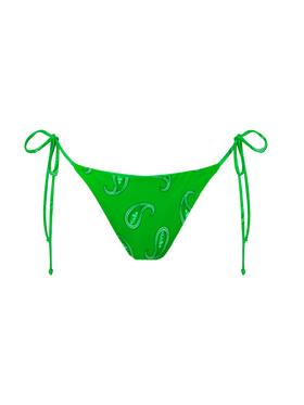 Woman swim briefs with paisley print