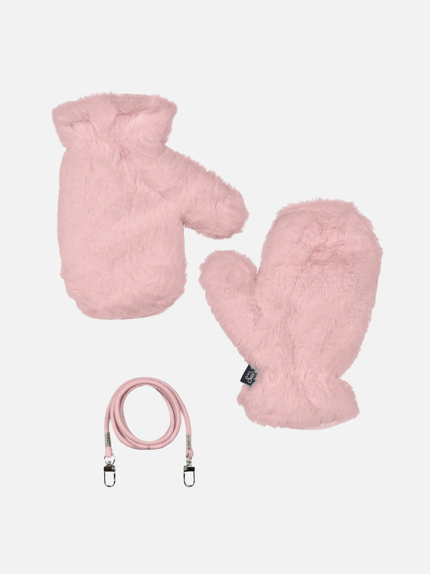 Guantes Pink Muffy de pelo sintético