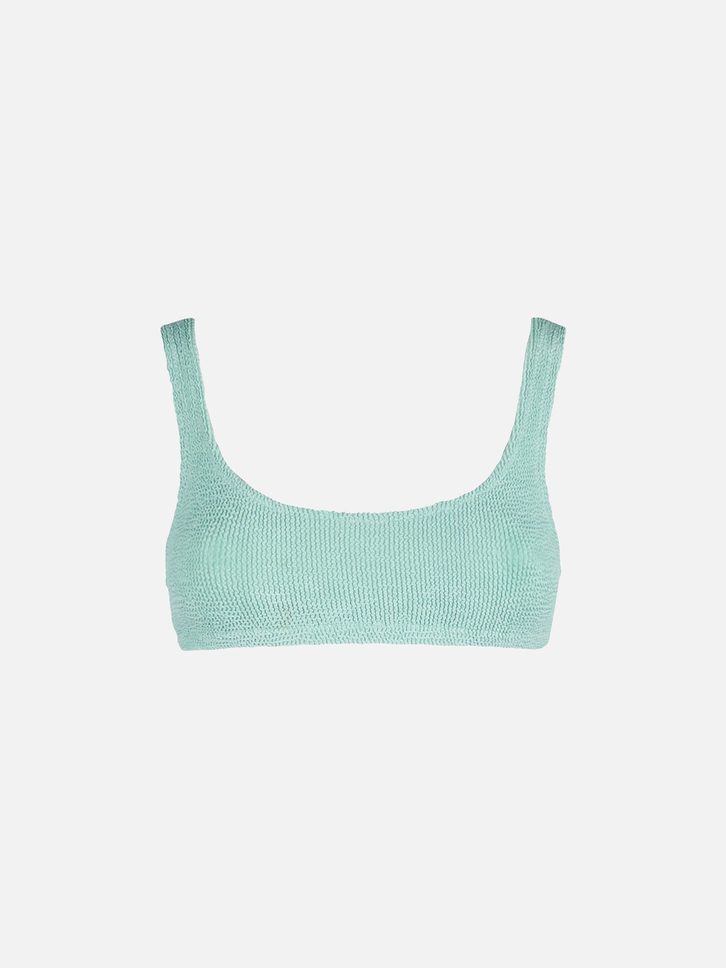 Naima – Klassisches Bralette-Top in Crinkle-Optik in Salbeigrün