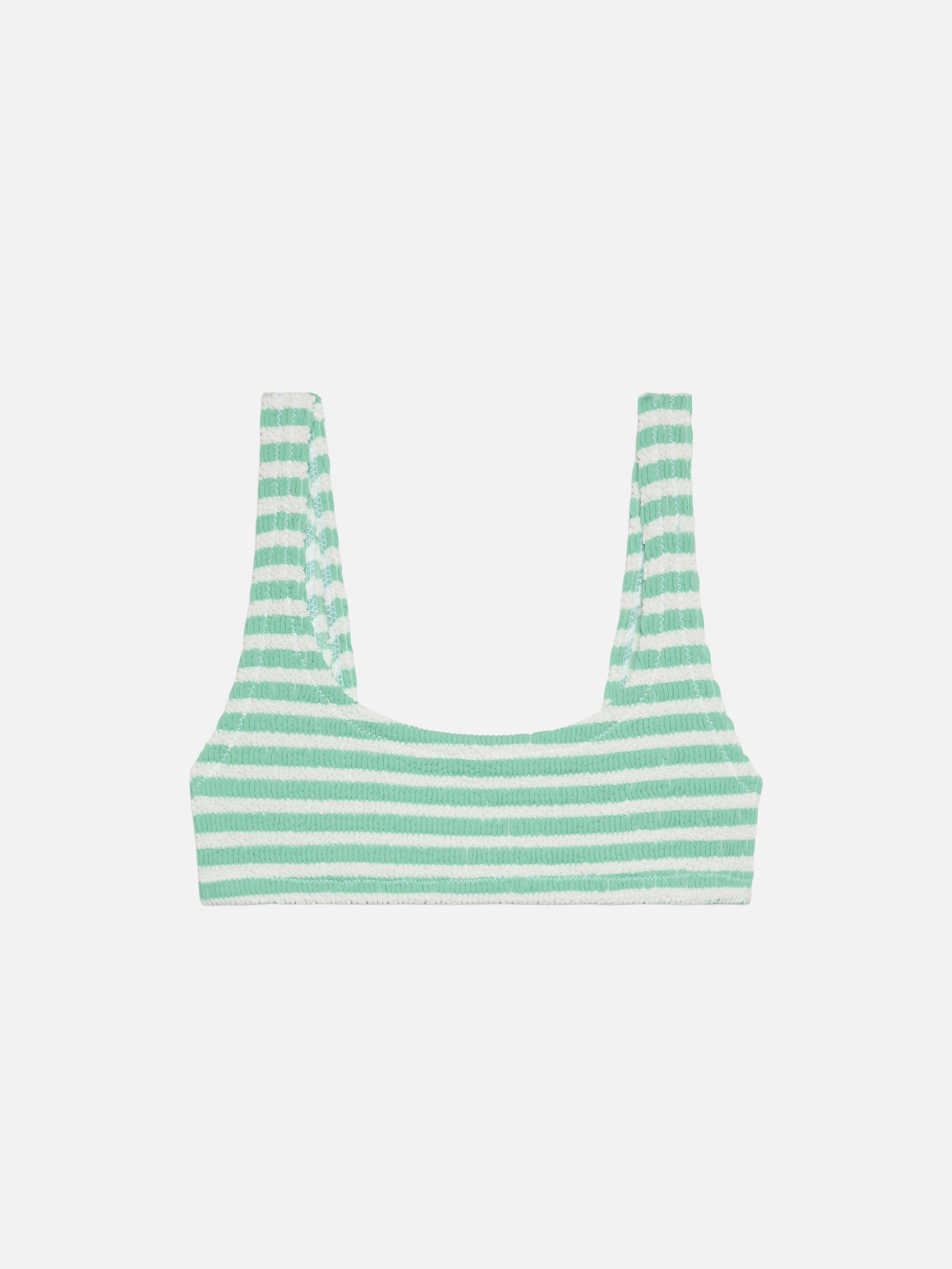 Naima crinkle classic bralette top with striped print - MC2 Saint Barth