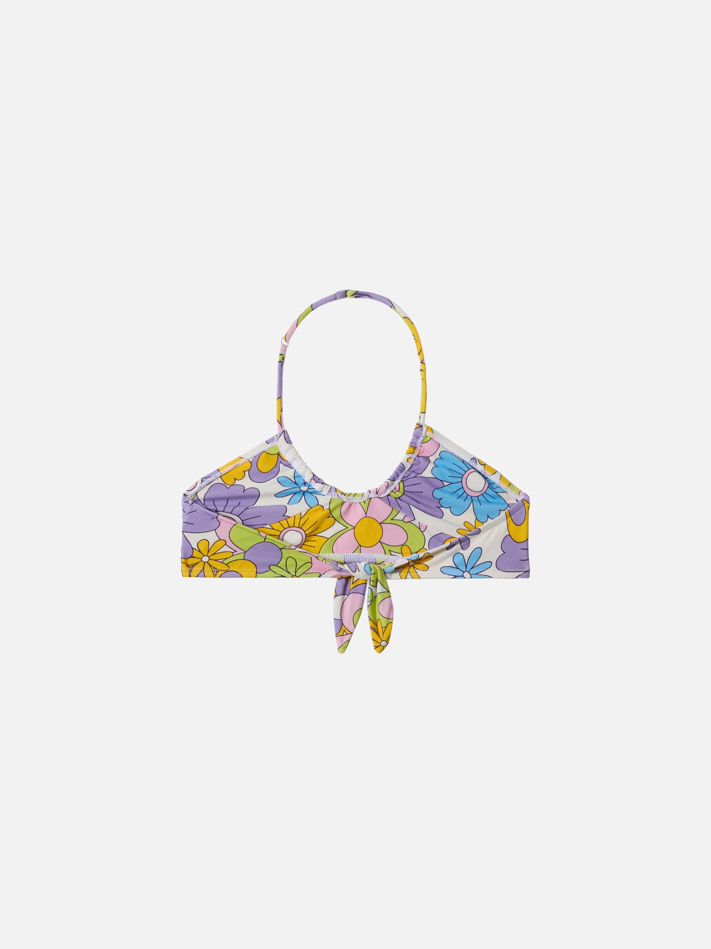 Top corto Page Jr con estampado de flores hippie