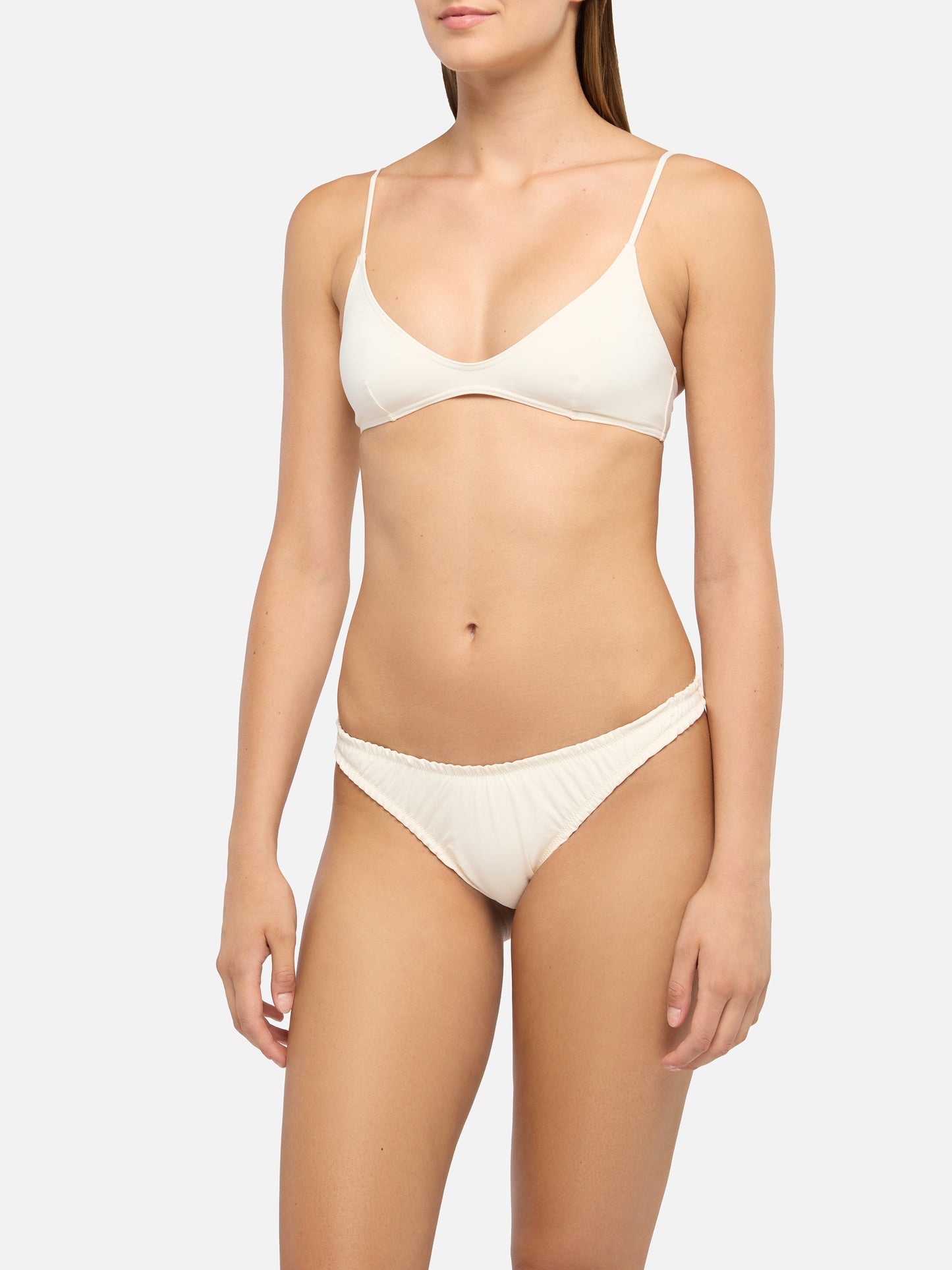 Bikini a bralette scollata Paloma Nalu color crema