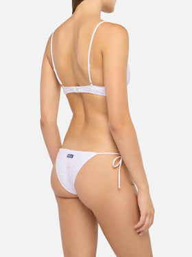 Klassische Badehose aus weißer Sangallo-Spitze von Marielle - U-Ausschnitt-Bralette aus weißer Sangallo-Spitze von Paloma