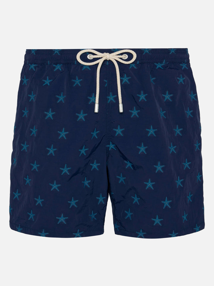 Costume mare Patmos The Riviera con jacquard stelle marine