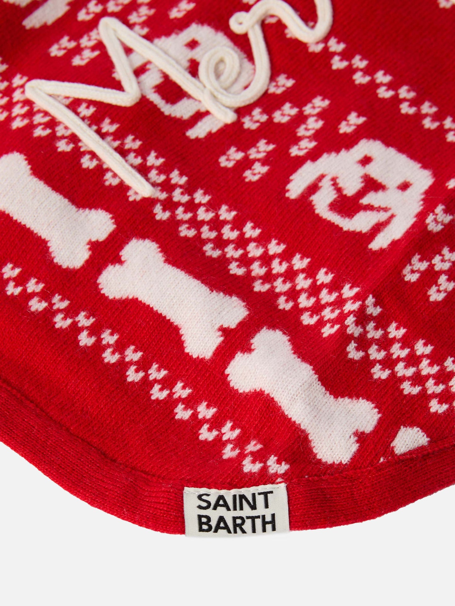 Hundepullover mit Merry-Stickerei