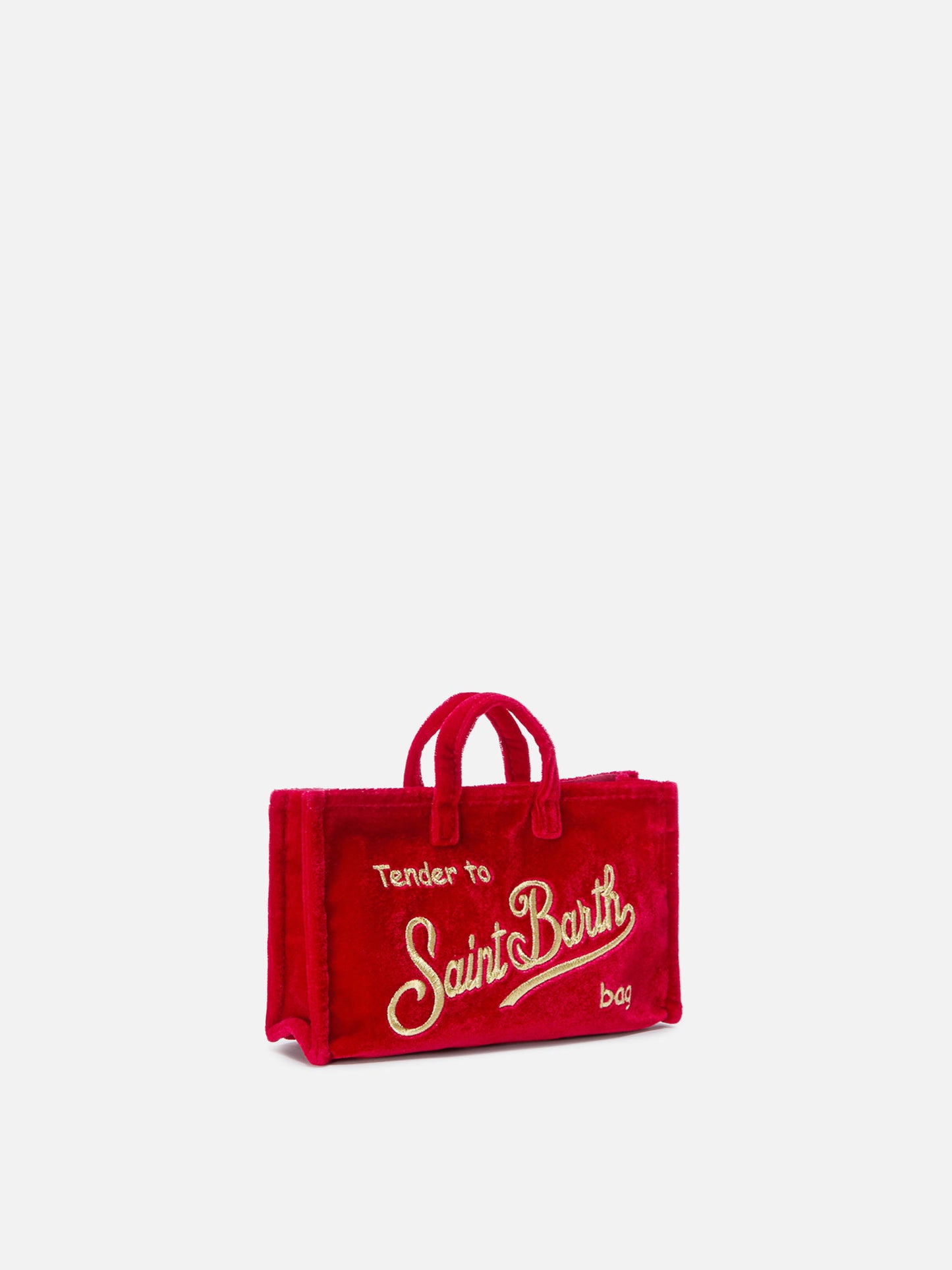 Mini borsa porta telefono Phone Bag Velvet in velluto rosso