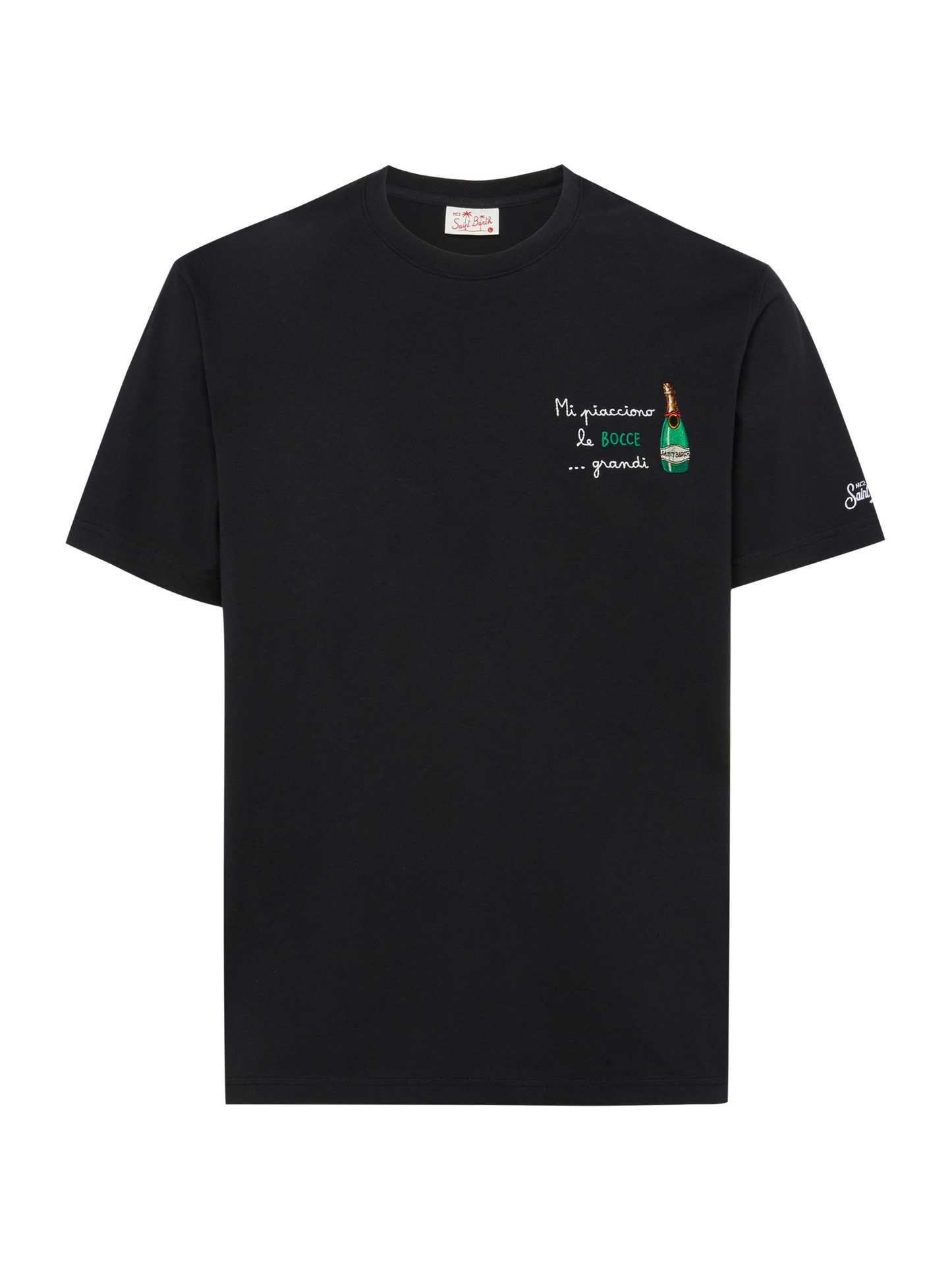Classic fit cotton jersey t-shirt Portofino with Mi piacciono le… embroidery - MC2 Saint Barth