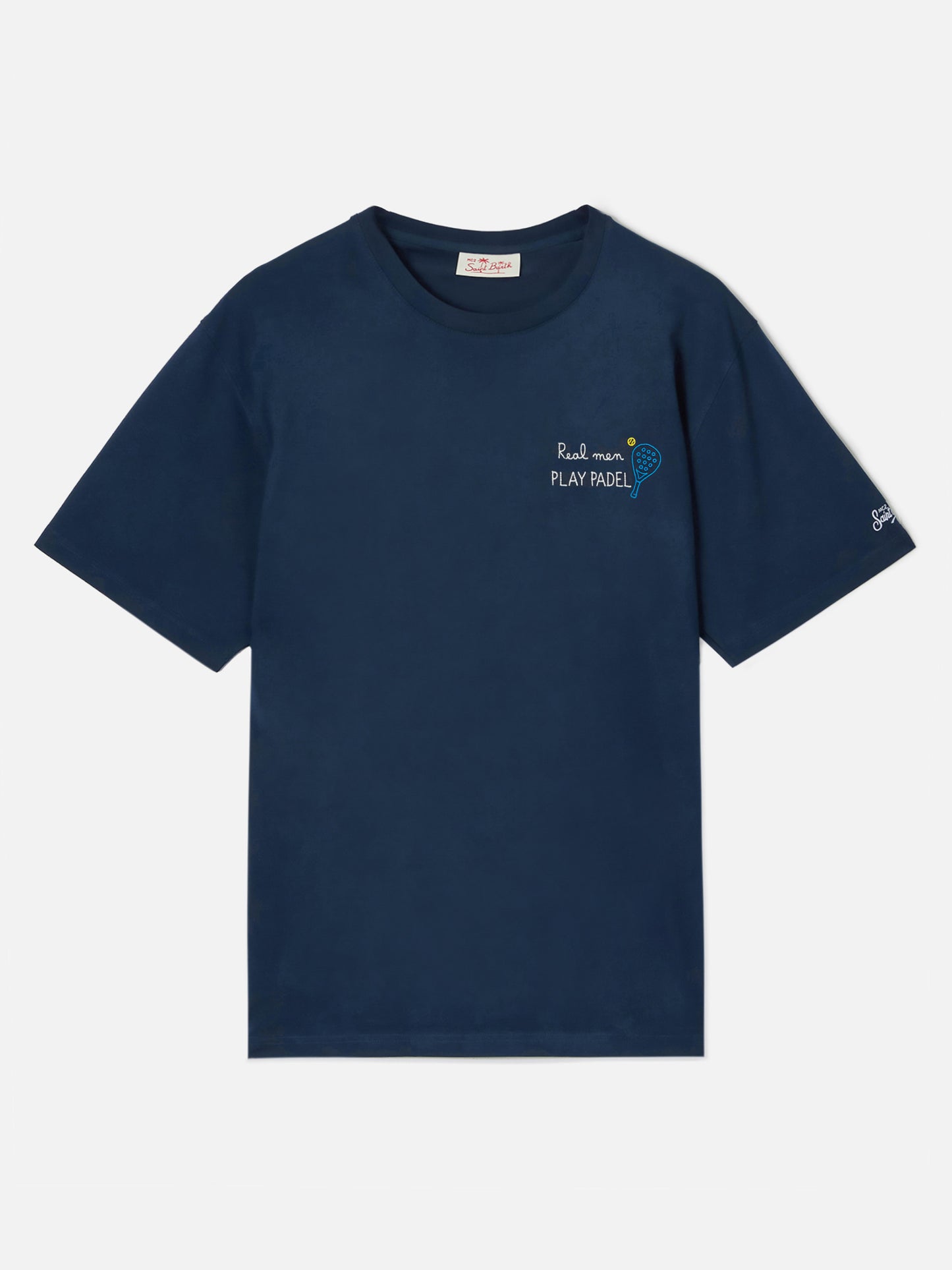 Camiseta Portofino azul con bordado Real Men Play Padel