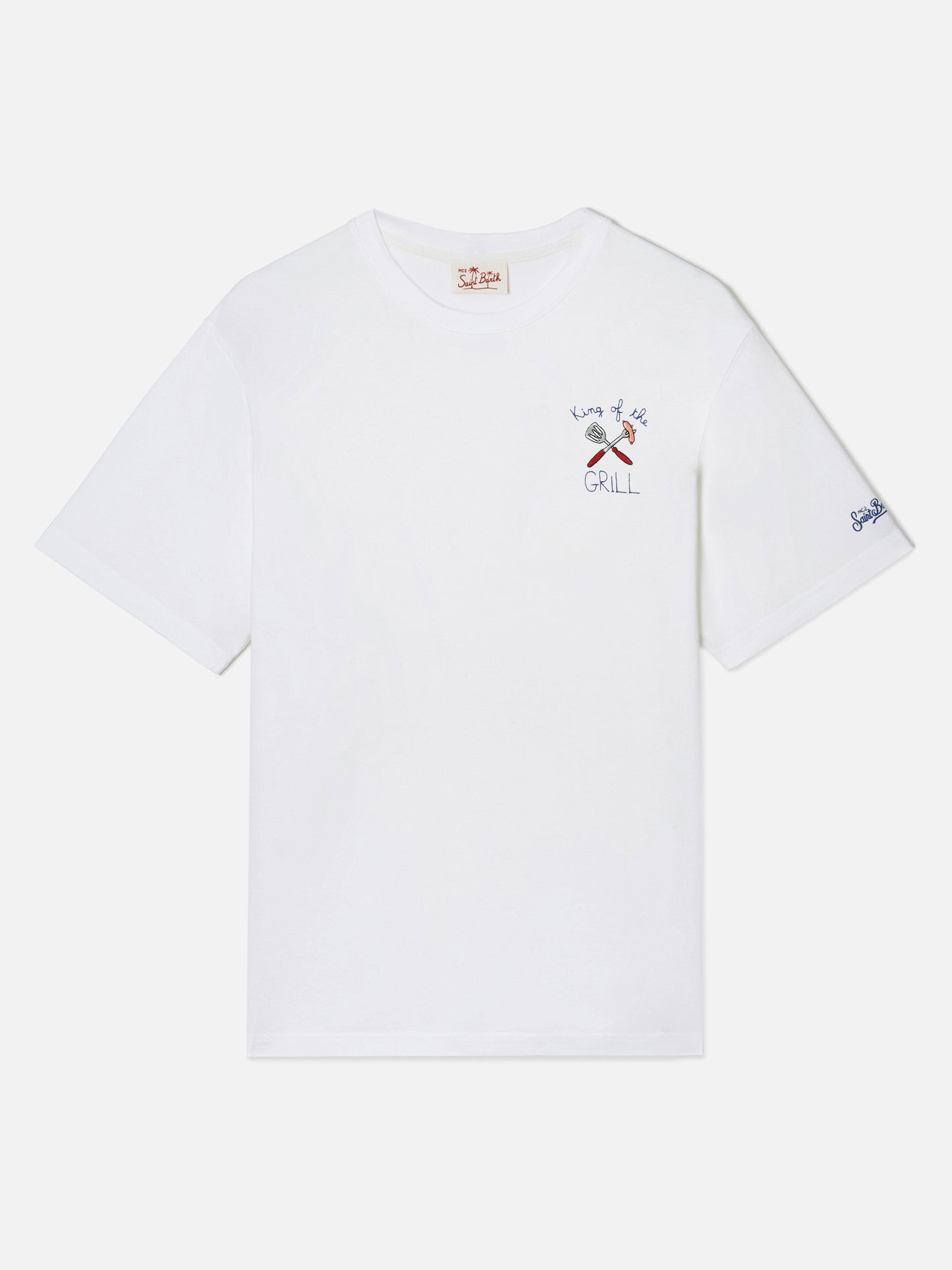 T-shirt Portofino blanc avec broderie King Of The Grill