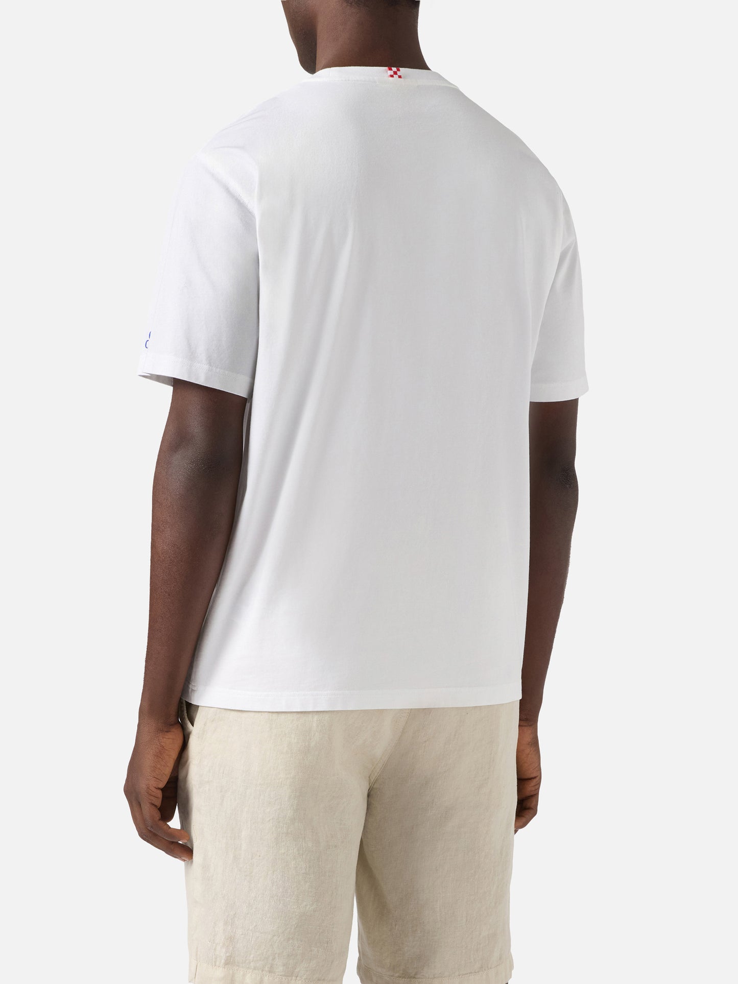 White Portofino T-shirt with King Of The Grill embroidery
