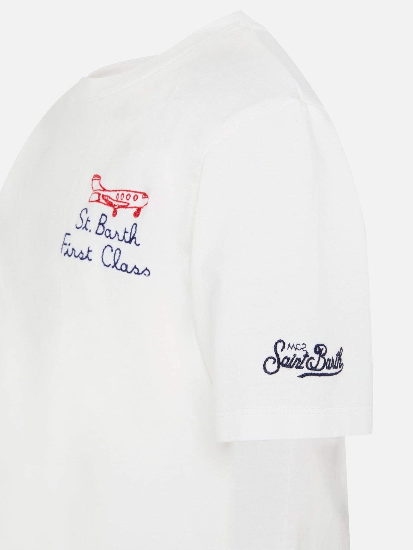 Portofino Jr cotton jersey t-shirt with First Class embroidery