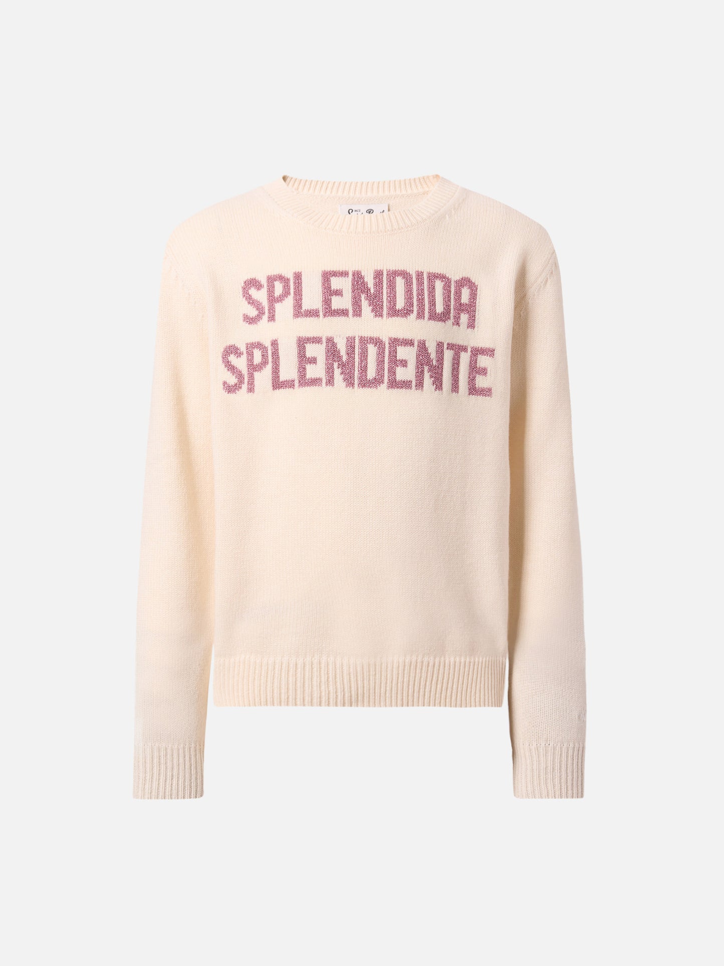 Maglione Princess in misto cashmere e con jacquard lurex Splendida Splendente