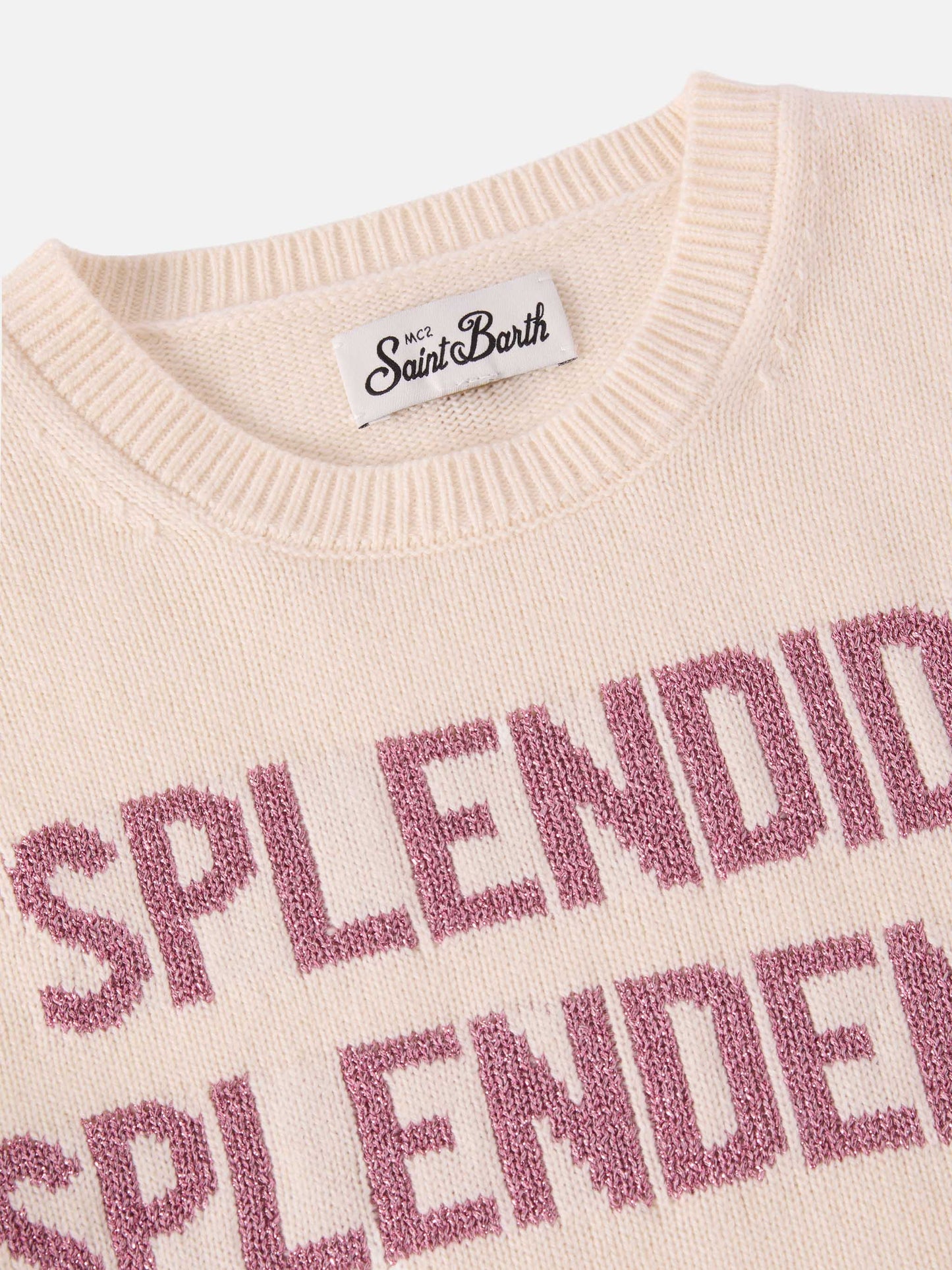 Maglione Princess in misto cashmere e con jacquard lurex Splendida Splendente