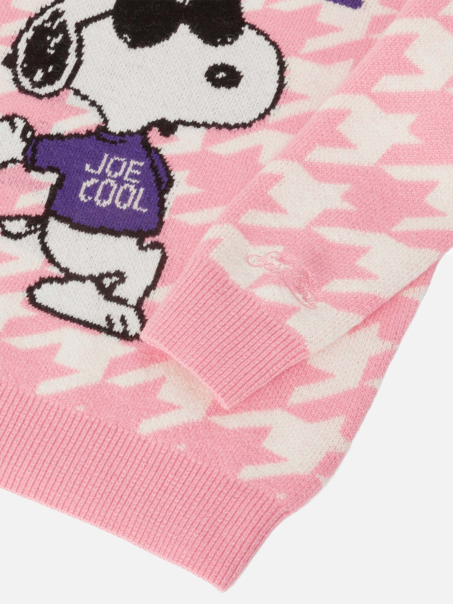 Princess crewneck with pied de poule and Snoopy jacquard | SNOOPY PEANUTS SPECIAL EDITION