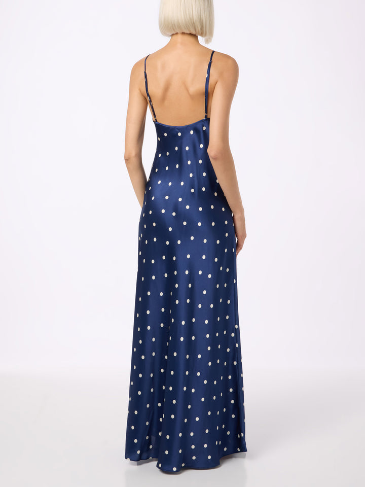 Ravel pure silk slim dress with polka dots print - MC2 Saint Barth