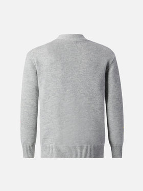 Cardigan Sasi Jr in misto cashmere con scollo a V e jacquard Titti e Silvestro | WARNER BROS SPECIAL EDITION
