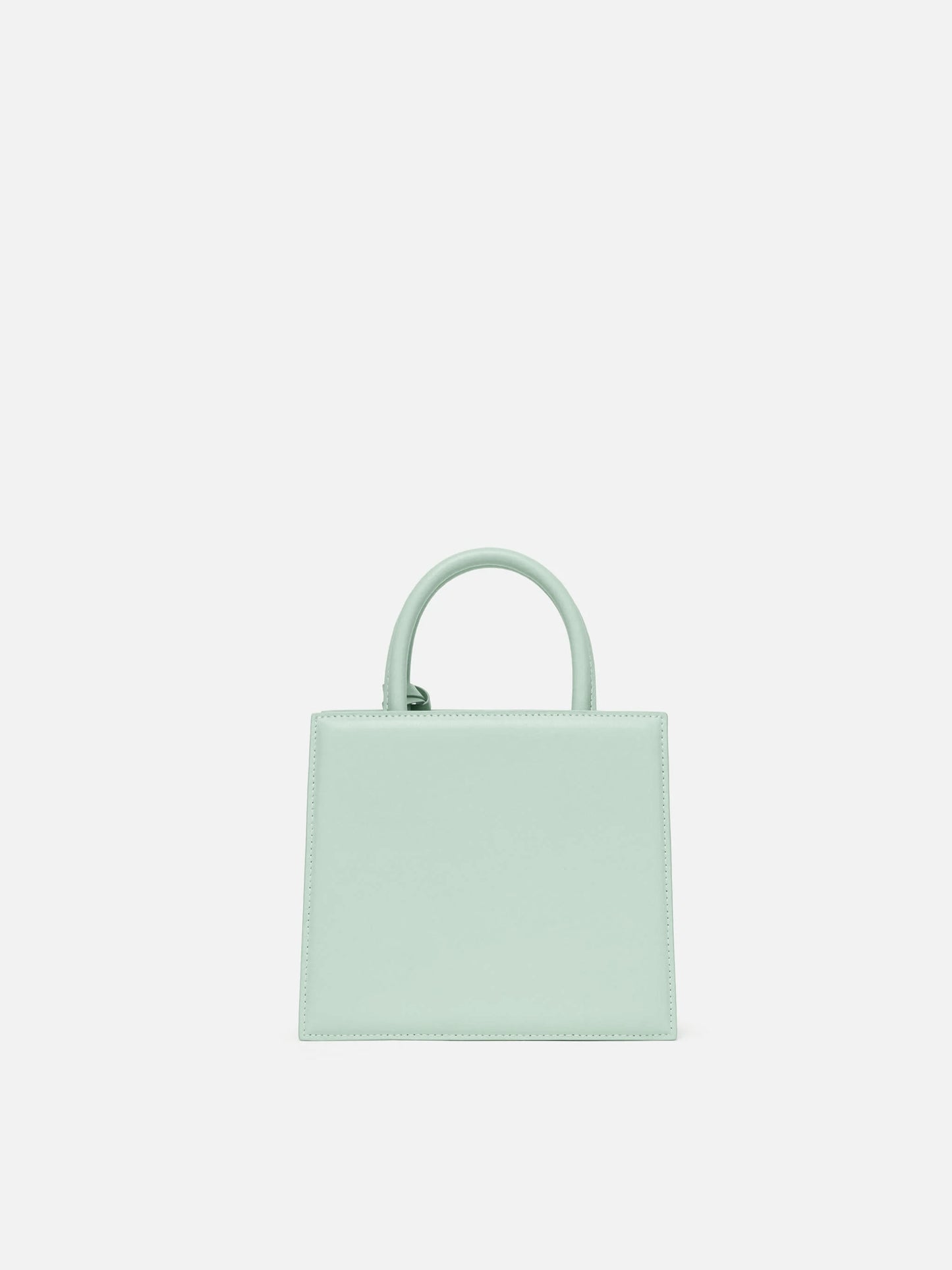 Shop Bag Mini in pelle verde salvia