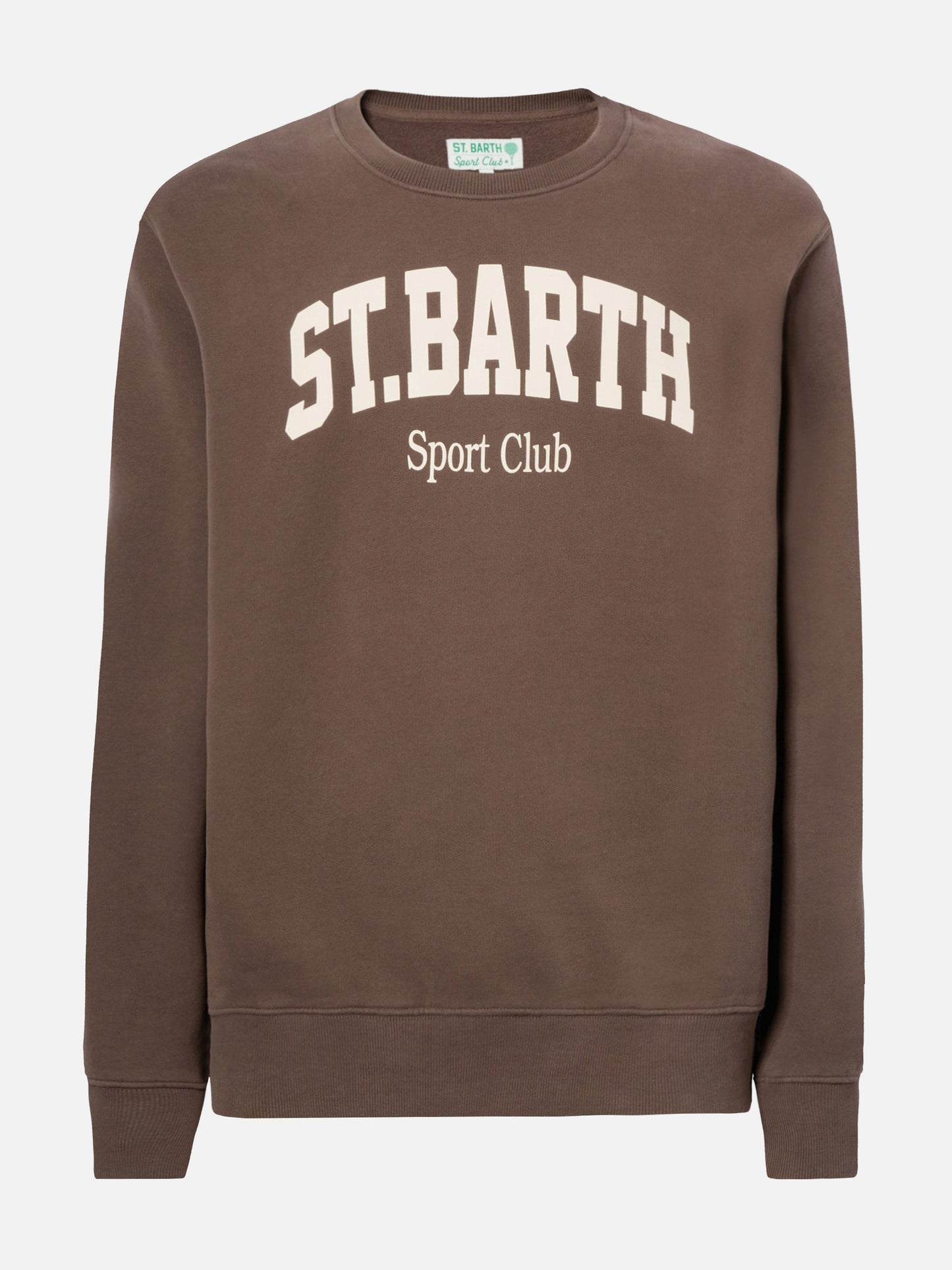 Soho cotton sweatshirt in brown with St. Barth Sport Club print