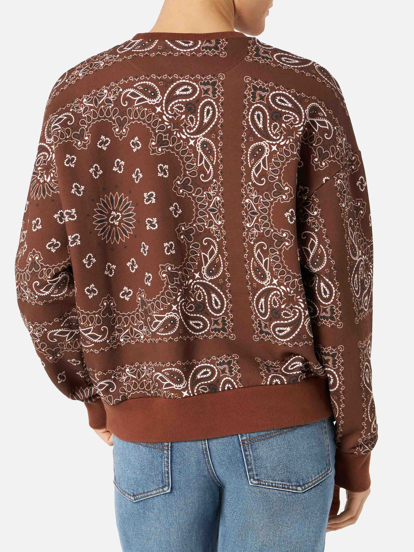 Sudadera Brown Stardust con estampado bandana
