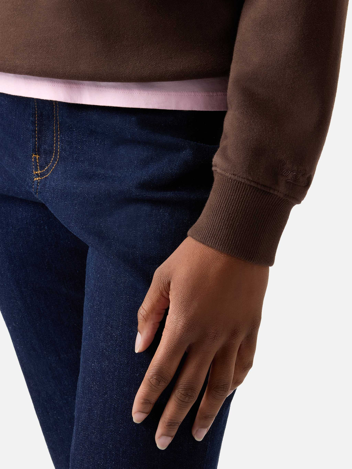 Sweat-shirt Brown Stardust avec imprimé Time Is Gold