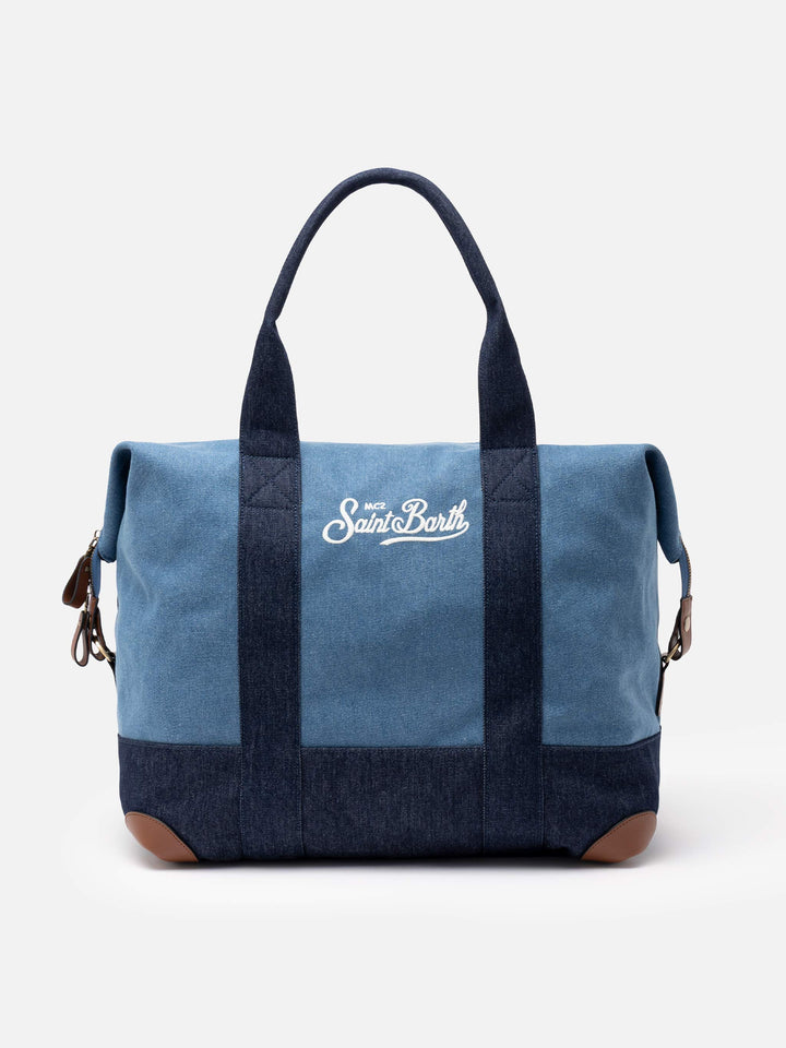 Travel Duffel Bag in denim