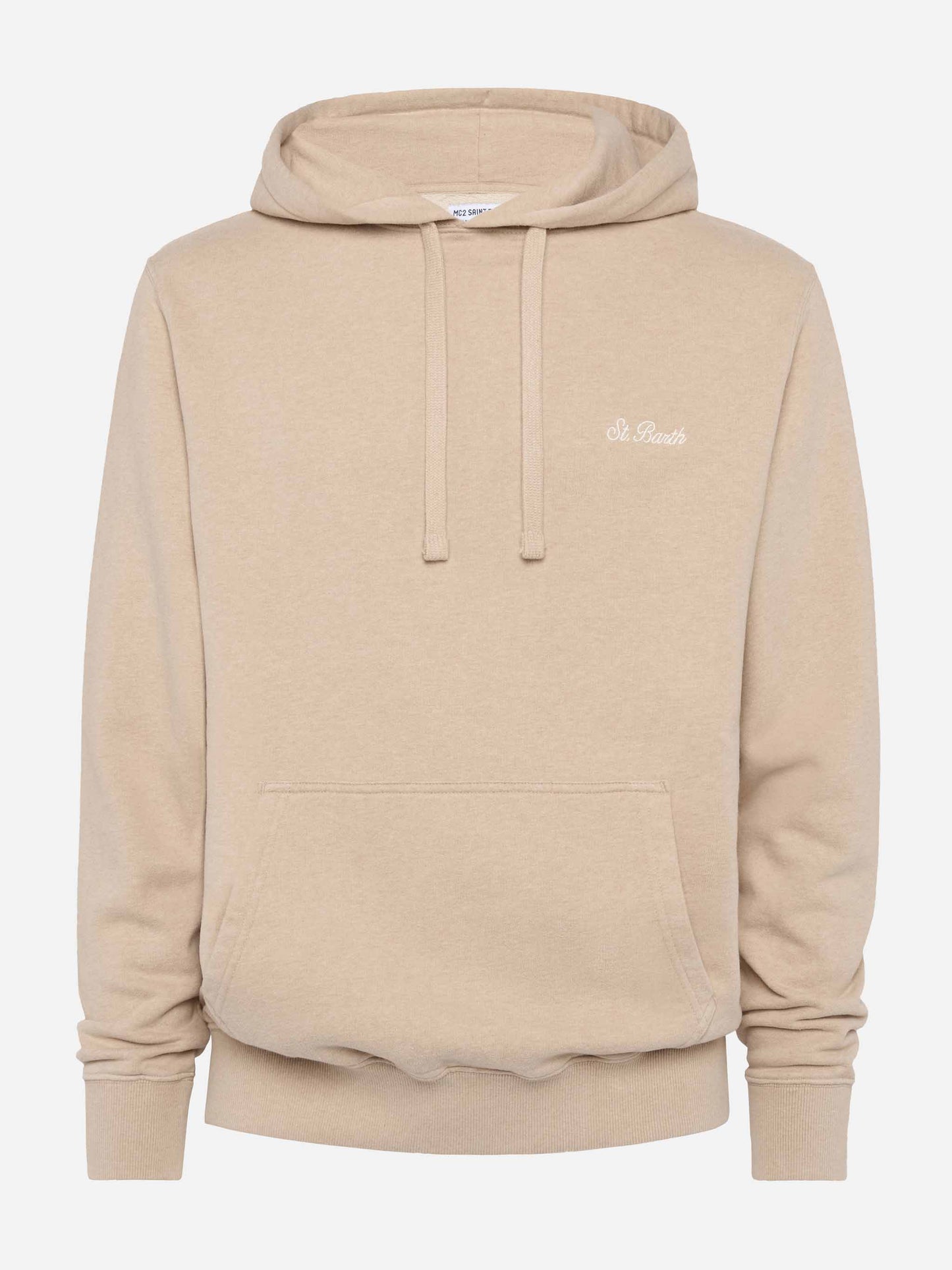 Mélange beige sweatshirt Tribeca with St. Barth embroidery - MC2 Saint Barth