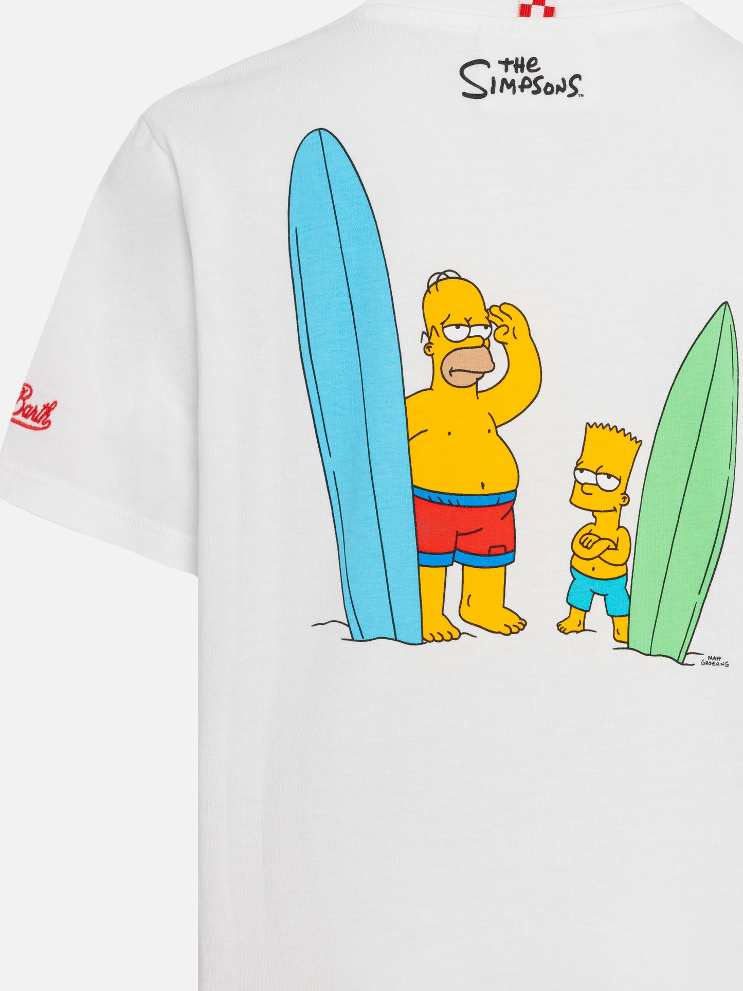 Boy cotton t-shirt with Bart and Homer print and embroidery | THE SIMPSON SPECIAL EDITION - MC2 Saint Barth