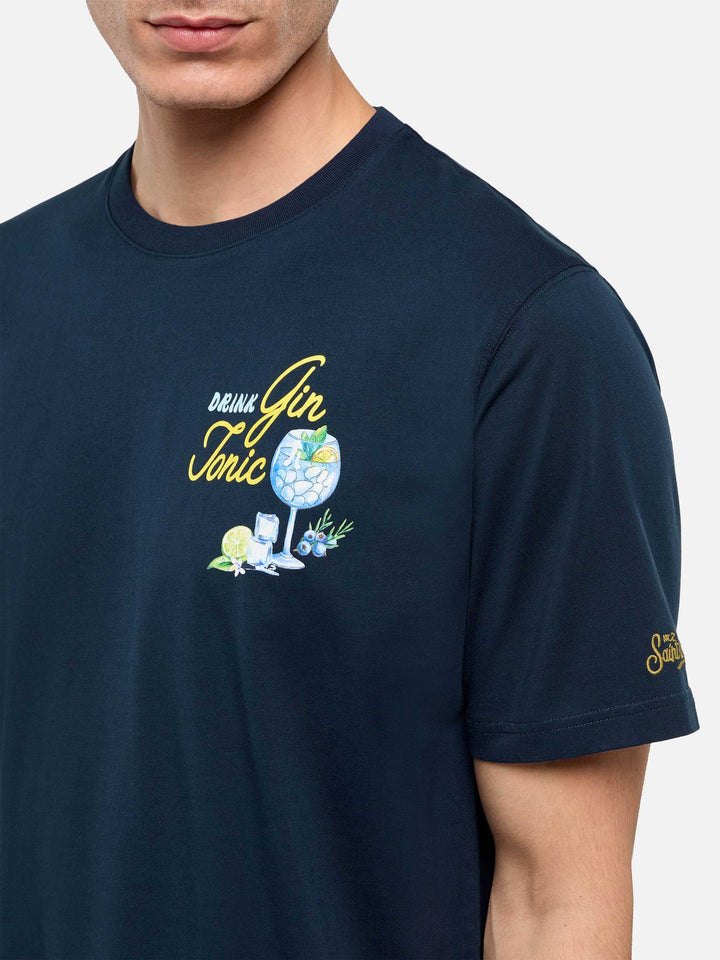 Cotton T-shirt with Gin Tonic small print