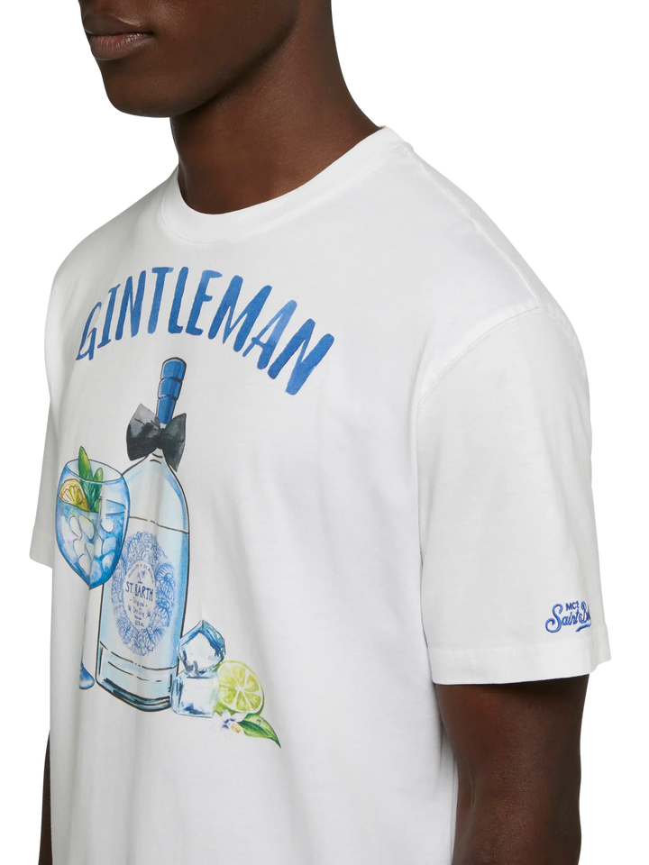 Cotton T-shirt with Gintleman print - MC2 Saint Barth