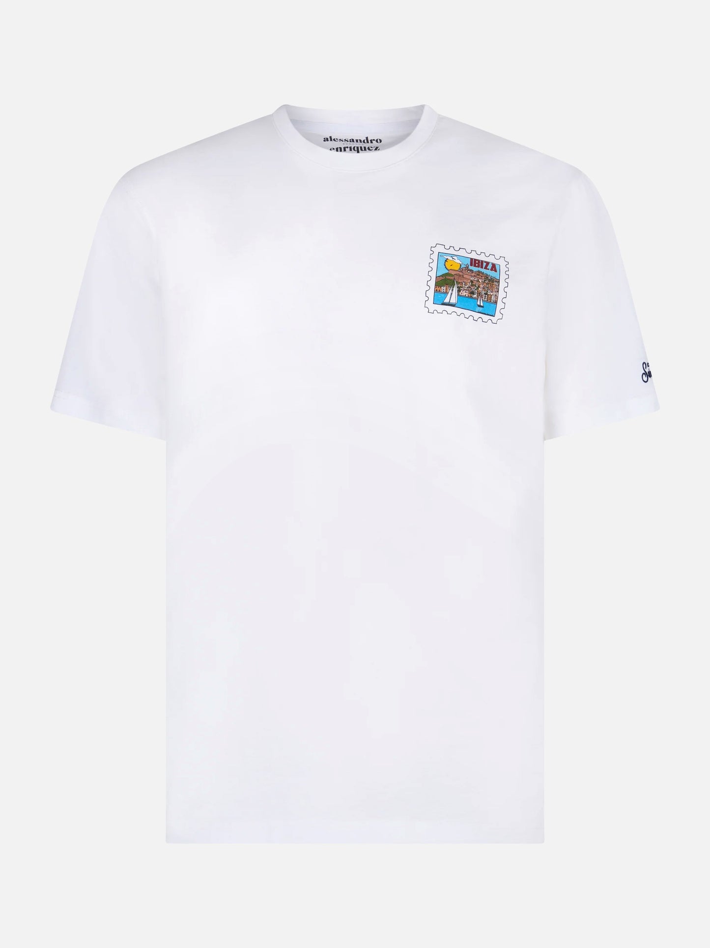 T-shirt con stampa cartolina Ibiza bianco | Special Edition