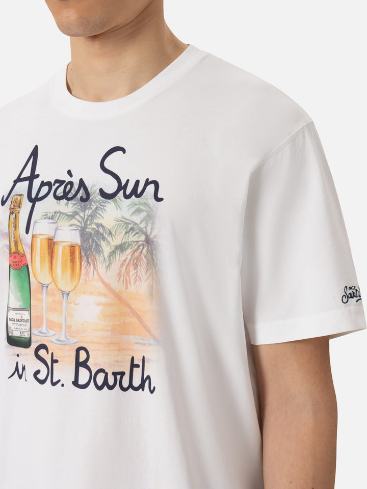 Cotton T-shirt with Après Sun in St. Barth print - MC2 Saint Barth