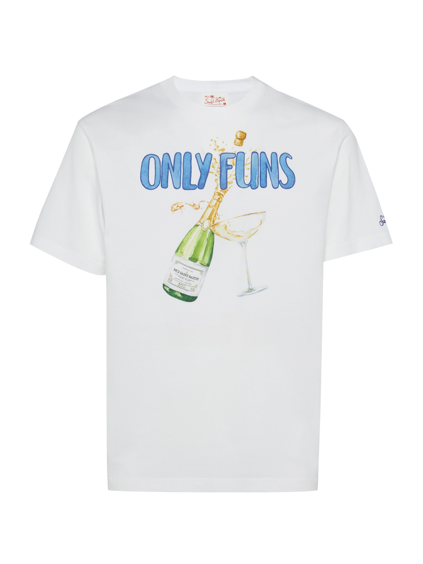 Cotton T-shirt with Only Funs print - MC2 Saint Barth