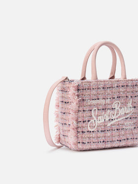 Vanity Mini Tweed Handbag in pink