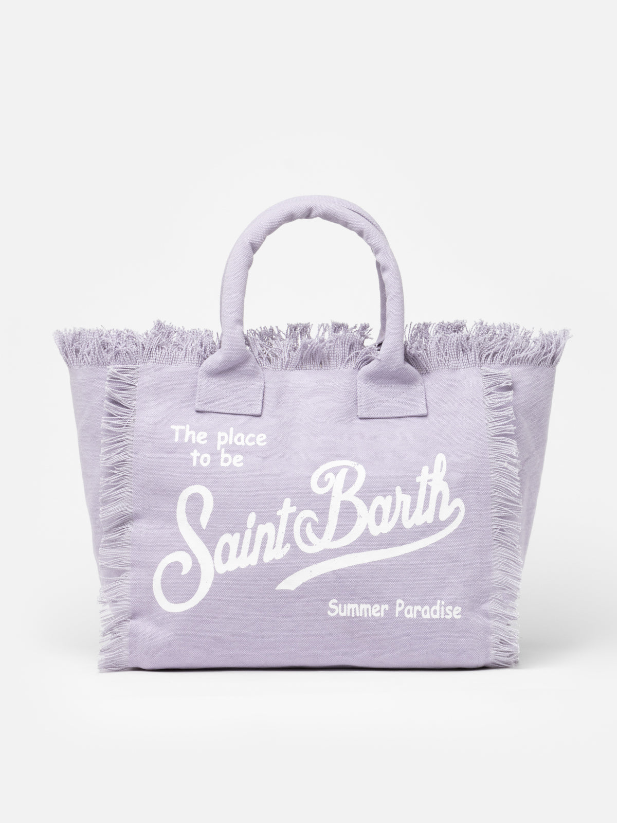 Lilac cotton canvas Vanity tote bag