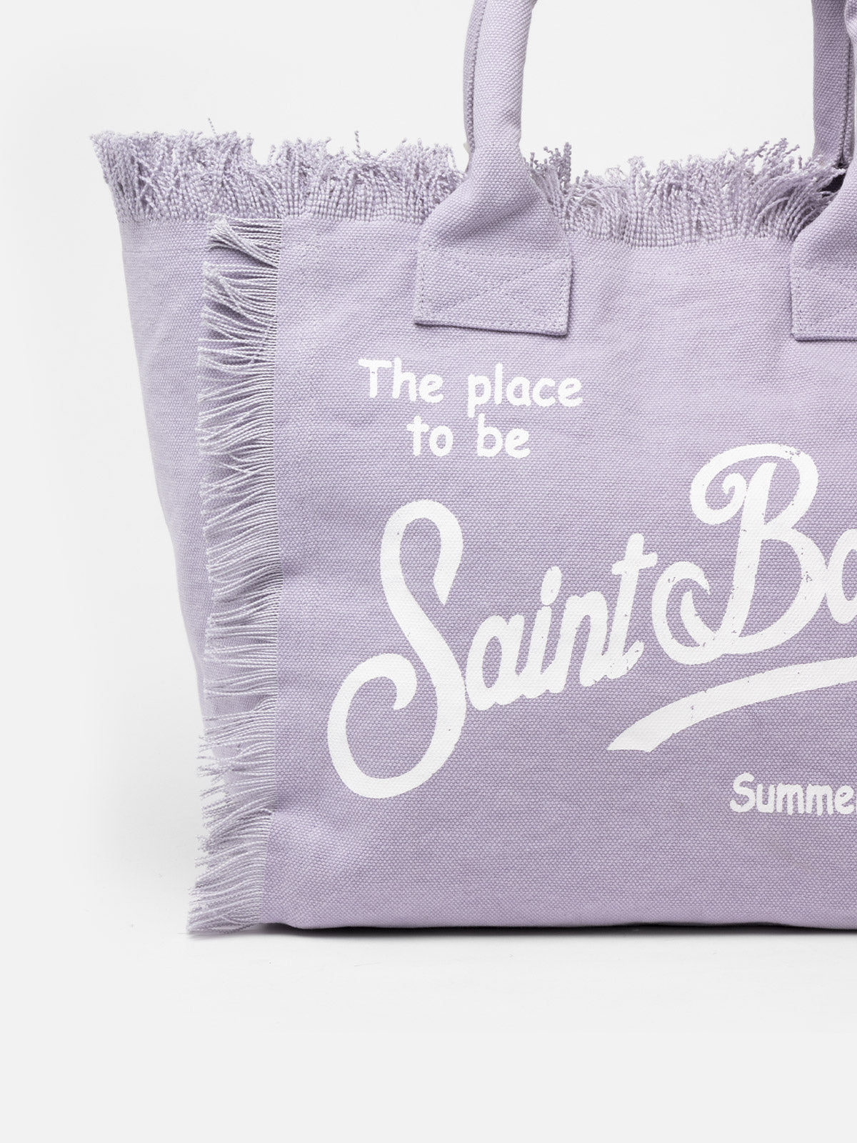 Lilac cotton canvas Vanity tote bag